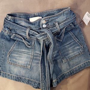 NWT Habitual Girl Denim Paperbag Shorts  Size 12 girls